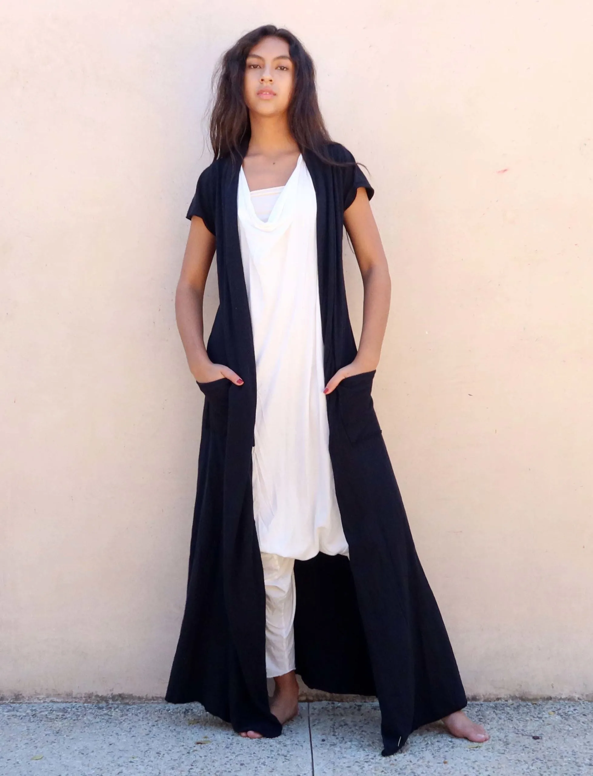 Tie Front Simplicity Long Cardigan