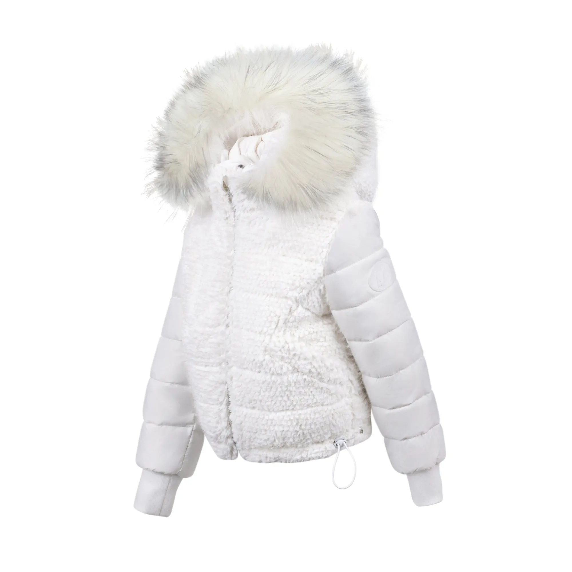 White Reversible Baby Fur Coat