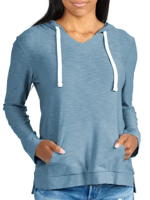 Women's Bamboo Slub Hoodie - Pacific Blue